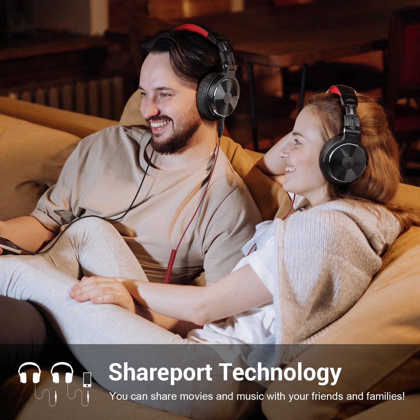 OneOdio Wired Over Ear Headphones Hi-Res Studio Monitor & Mixing DJ Stereo Headsets with 50mm Drivers and 1/4 to 3.5mm Jack for